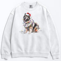 Load image into Gallery viewer, Christmas Keeshond Sweatshirt, Christmas Lights Dog
