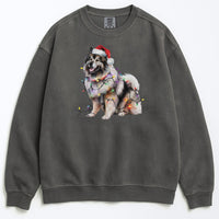 Load image into Gallery viewer, Christmas Keeshond Sweatshirt, Christmas Lights Dog
