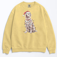 Load image into Gallery viewer, Christmas Kuvasz Sweatshirt, Christmas Lights Dogs
