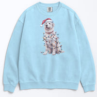 Load image into Gallery viewer, Christmas Kuvasz Sweatshirt, Christmas Lights Dogs
