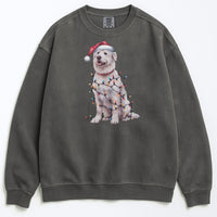 Load image into Gallery viewer, Christmas Kuvasz Sweatshirt, Christmas Lights Dogs
