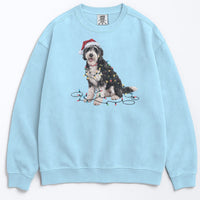 Load image into Gallery viewer, Christmas Labradoodle Sweatshirt, Christmas Lights Dog
