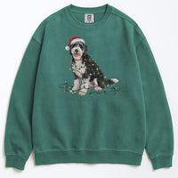 Load image into Gallery viewer, Christmas Labradoodle Sweatshirt, Christmas Lights Dog
