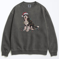 Load image into Gallery viewer, Christmas Labradoodle Sweatshirt, Christmas Lights Dog
