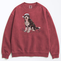 Load image into Gallery viewer, Christmas Labradoodle Sweatshirt, Christmas Lights Dog
