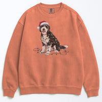 Load image into Gallery viewer, Christmas Labradoodle Sweatshirt, Christmas Lights Dog
