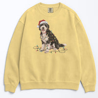 Load image into Gallery viewer, Christmas Labradoodle Sweatshirt, Christmas Lights Dog
