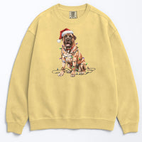 Load image into Gallery viewer, Christmas Mastiff Sweatshirt, Christmas Lights Dog
