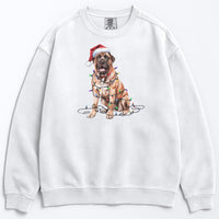 Load image into Gallery viewer, Christmas Mastiff Sweatshirt, Christmas Lights Dog
