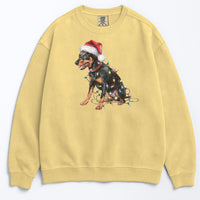 Load image into Gallery viewer, Christmas Miniature Pinscher Sweatshirt, Christmas Lights Dog
