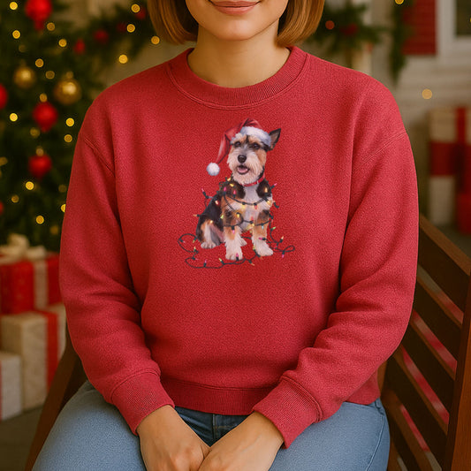 Christmas Norfolk Terrier Sweatshirt, Christmas Lights Dog