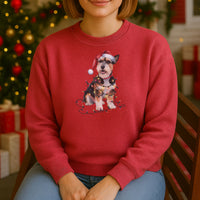 Load image into Gallery viewer, Christmas Norfolk Terrier Sweatshirt, Christmas Lights Dog
