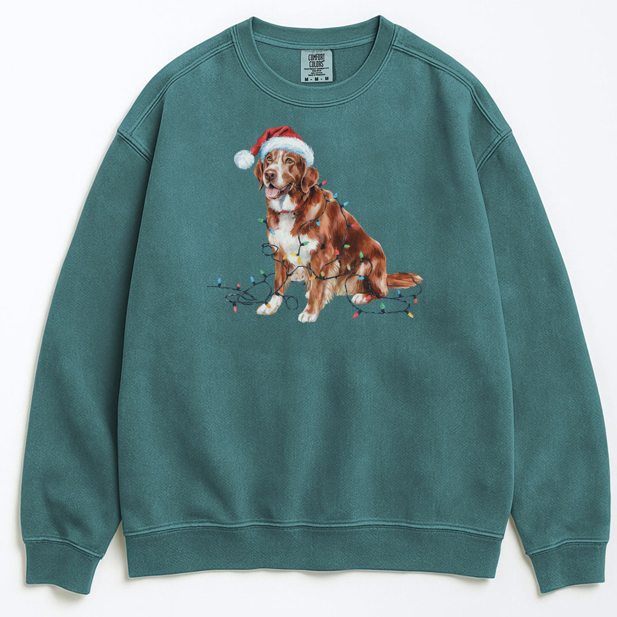 Christmas Nova Scotia Duck Tolling Retriever Sweatshirt, Christmas Lights Dog