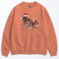 Load image into Gallery viewer, Christmas Pekingese Sweatshirt, Christmas Lights Dog
