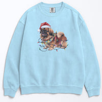 Load image into Gallery viewer, Christmas Pekingese Sweatshirt, Christmas Lights Dog
