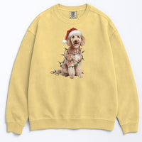 Load image into Gallery viewer, Christmas Poodle Sweatshirt, Christmas Lights Dog

