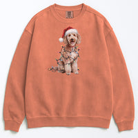 Load image into Gallery viewer, Christmas Poodle Sweatshirt, Christmas Lights Dog
