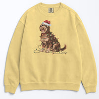 Load image into Gallery viewer, Christmas Portuguese Water Dog Sweatshirt, Christmas Lights Dog
