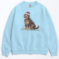 Load image into Gallery viewer, Christmas Portuguese Water Dog Sweatshirt, Christmas Lights Dog
