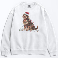 Load image into Gallery viewer, Christmas Portuguese Water Dog Sweatshirt, Christmas Lights Dog
