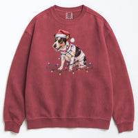 Load image into Gallery viewer, Christmas Rat Terrier Sweatshirt, Christmas Lights Dog

