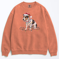 Load image into Gallery viewer, Christmas Rat Terrier Sweatshirt, Christmas Lights Dog
