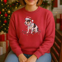 Load image into Gallery viewer, Christmas Rat Terrier Sweatshirt, Christmas Lights Dog
