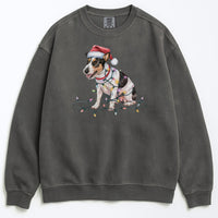 Load image into Gallery viewer, Christmas Rat Terrier Sweatshirt, Christmas Lights Dog
