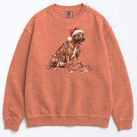 Load image into Gallery viewer, Christmas Rhodesian Ridgeback Sweatshirt, Christmas Lights Dog

