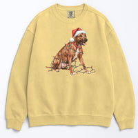 Load image into Gallery viewer, Christmas Rhodesian Ridgeback Sweatshirt, Christmas Lights Dog
