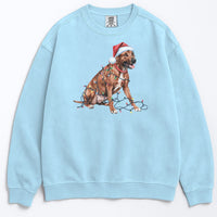 Load image into Gallery viewer, Christmas Rhodesian Ridgeback Sweatshirt, Christmas Lights Dog
