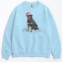 Load image into Gallery viewer, Christmas Rottweiler Sweatshirt, Christmas Lights Dog
