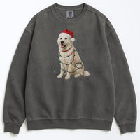 Load image into Gallery viewer, English Cream Golden Retriever Christmas Sweatshirt, Dog Lover Holiday Crewneck, Comfort Colors Dog Christmas Sweater Gift
