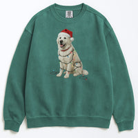 Load image into Gallery viewer, English Cream Golden Retriever Christmas Sweatshirt, Dog Lover Holiday Crewneck, Comfort Colors Dog Christmas Sweater Gift
