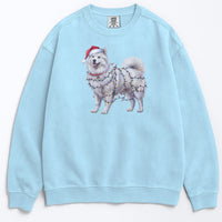 Load image into Gallery viewer, Christmas Samoyed Sweatshirt, Christmas Lights Dog
