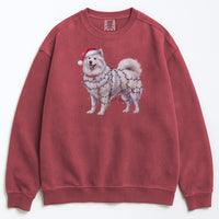 Load image into Gallery viewer, Christmas Samoyed Sweatshirt, Christmas Lights Dog

