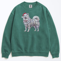 Load image into Gallery viewer, Christmas Samoyed Sweatshirt, Christmas Lights Dog
