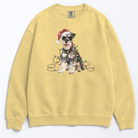 Load image into Gallery viewer, Christmas Schnauzer Sweatshirt, Christmas Lights Dog
