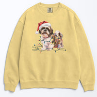 Load image into Gallery viewer, Christmas Shih Tzu Sweatshirt, Christmas Lights Dog

