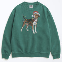 Load image into Gallery viewer, Christmas Smooth Fox Terrier Sweatshirt, Christmas Lights Dog
