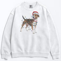 Load image into Gallery viewer, Christmas Smooth Fox Terrier Sweatshirt, Christmas Lights Dog
