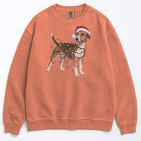 Load image into Gallery viewer, Christmas Smooth Fox Terrier Sweatshirt, Christmas Lights Dog

