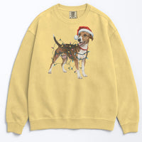Load image into Gallery viewer, Christmas Smooth Fox Terrier Sweatshirt, Christmas Lights Dog
