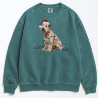 Load image into Gallery viewer, Christmas Soft Coated Wheaten Terrier Sweatshirt, Christmas Lights Dog
