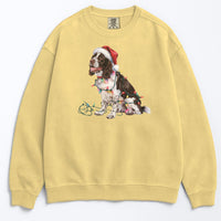 Load image into Gallery viewer, Christmas Springer Spaniel Sweatshirt, Christmas Lights Dog
