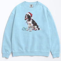Load image into Gallery viewer, Christmas Springer Spaniel Sweatshirt, Christmas Lights Dog
