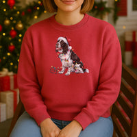 Load image into Gallery viewer, Christmas Springer Spaniel Sweatshirt, Christmas Lights Dog

