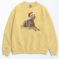 Load image into Gallery viewer, Christmas Weimaraner Sweatshirt, Christmas Lights Dog
