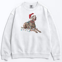 Load image into Gallery viewer, Christmas Weimaraner Sweatshirt, Christmas Lights Dog
