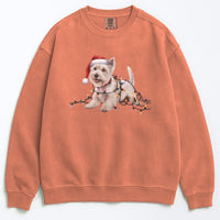Load image into Gallery viewer, Christmas West Highland Terrier Sweatshirt, Christmas Lights Dog
